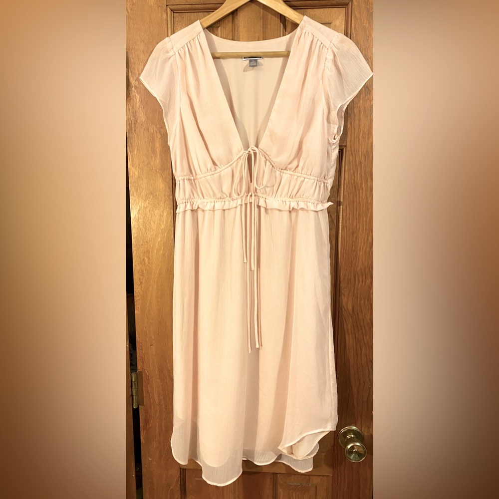 Chelsea28, soft pink chiffon dress